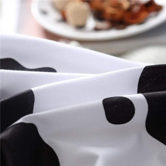 Bedding Set Cow Print Duvet Cover Black White Comforter Cover MilkCow Bedspreads - Picture 4 of 8